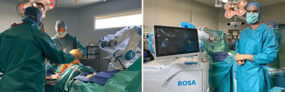 La clinique mutualiste catalane révolutionne la chirurgie du genou avec le robot chirurgical, ROSA® Knee